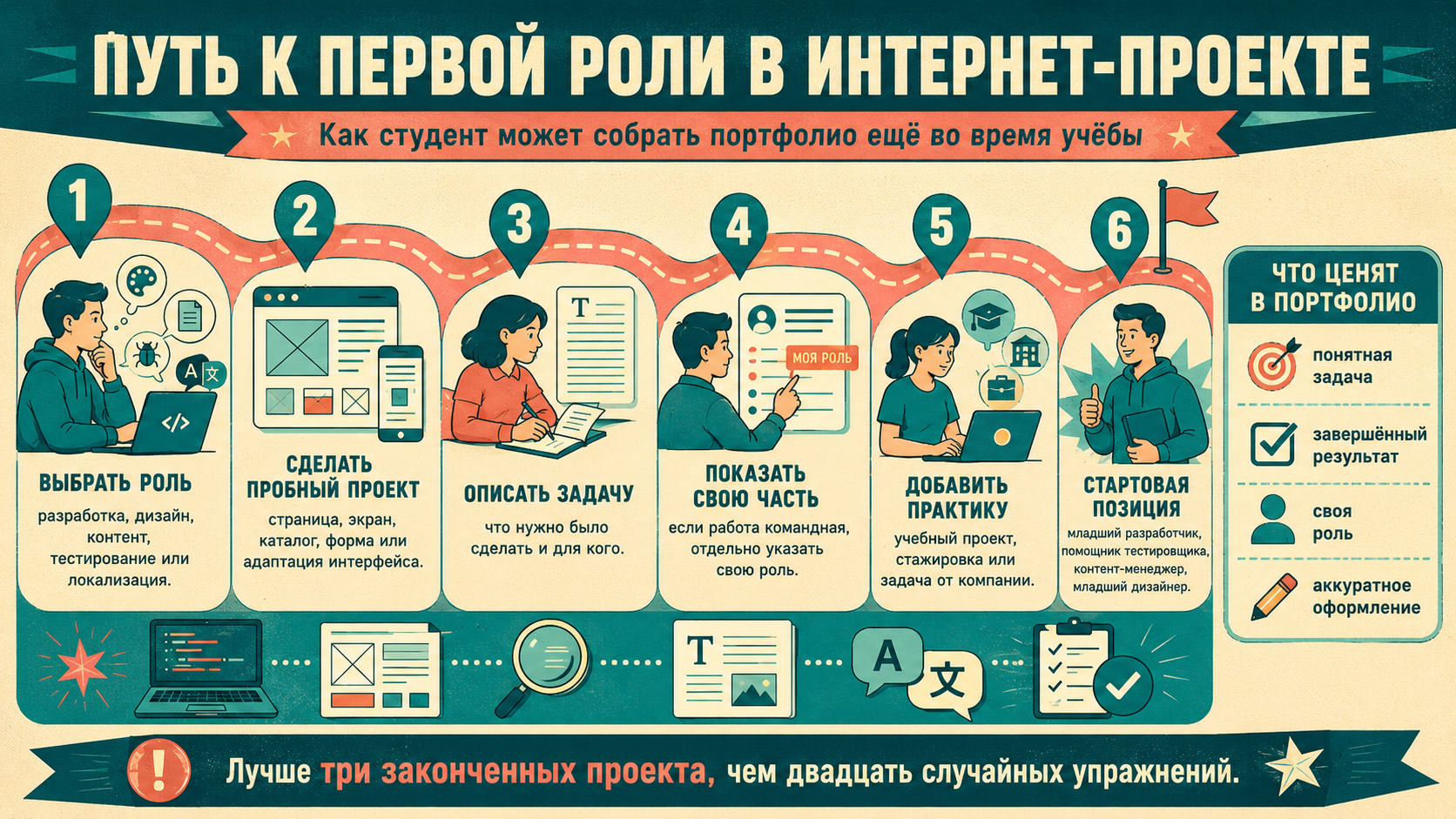 Какие проекты стоит собрать в портфолио